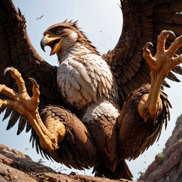 4_toes animal_genitalia beak brown_body claws cloaca feathers feet female feral genitals low-angle_view solo tail tail_feathers talons tan_body toes tongue footlover95 accipitrid accipitriform avian bird eagle hi_res