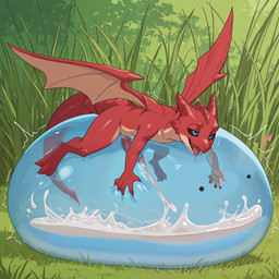 <3 ambiguous_gender animal_genitalia animal_penis anthro black_sclera blue_eyes bodily_fluids claws cum cum_drip cum_inside cumshot deep_penetration detailed_background dominant dripping duo ejaculation erection excessive_cum excessive_genital_fluids feral forest fucked_silly genital_fluids genital_slit genitals grass intersex intersex/male looking_pleasured male male/male medieval mythology nude on_top open_mouth outside penetration penile penile_penetration penis penis_milking plant red_body red_penis red_scales ridged_penis saliva scales sex shrub size_difference slime slit small_dom_big_sub smaller_male smaller_on_top spread_legs spread_wings spreading submissive tongue tongue_out translucent translucent_body tree wings georgus campfire_cooking_in_another_world_with_my_absurd_skill dora-chan sui_(slime) dragon goo_creature mythological_creature mythological_scalie pixie_dragon scalie hi_res