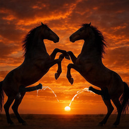 animal_genitalia animal_penis balls bing_image_creator bodily_fluids cum cum_on_penis cumshot detailed_background duo ejaculation equine_genitalia equine_penis feral flared_penis genital_fluids genitals male male/male penis precum precum_on_penis standing sunset eclipsetheorca equid equine horse mammal detailed hi_res stable_diffusion