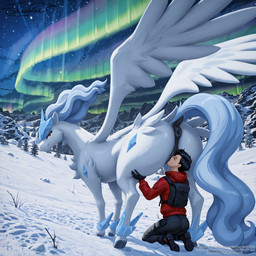 5_fingers alpha_pal animal_genitalia animal_pussy anus arrogant_expression aurora_borealis backpack bestiality black_hair bodily_fluids boots bottomwear butt clothed clothed/nude clothing crystal cunnilingus detailed_background duo equine_pussy eyelashes eyes_closed face_in_pussy feathered_wings feathers female feral fingers fluffy fluffy_fur fluffy_tail footwear frostallion fur genital_fluids genitals gloves hair hand_on_leg hand_on_thigh handwear hooves human_on_feral ice interspecies kneeling larger_female larger_feral light male male/female mane mountains night nude oral orange_eyes pants plant pocketpair pussy pussy_juice pussy_juice_string rear_view sex short_hair side_view size_difference sky smaller_human smaller_male snow standing star submissive submissive_male tail topwear tree tuft vaginal white_body white_fur wings winter winter_background winter_clothing winter_coat sheishfed palworld equid equine human mammal pal_(species) pegasus full-length_portrait hi_res portrait