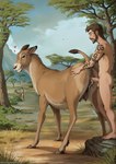 <3 animal_genitalia antelope anus barefoot bestiality bodily_fluids bovid brown_body brown_fur cum cum_in_pussy cum_inside detailed_background dominant dominant_male duo eyes_closed feet female feral feral_penetrated from_behind_position fur genital_fluids genitals hand_on_butt hi_res hooves human human_on_feral human_penetrating human_penetrating_feral interspecies larger_female looking_back male male/female male_on_feral mammal markings mating nude orgasm_face penetration penile penile_penetration penis penis_in_pussy plant pussy raised_tail reduncine rock savanna sex size_difference sky smaller_male smile standing submissive submissive_female taller_female tattoo terraraptor tree tribal tribal_markings vaginal vaginal_penetration waterbuck