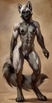 abs anthro biceps black_body black_fur black_nipples black_nose black_pussy blue_eyes breasts claws cloud female fur genitals grey_body grey_fur hair humanoid_genitalia inner_ear_fluff looking_at_viewer multicolored_body multicolored_fur muscular muscular_anthro muscular_arms muscular_female muscular_legs navel nipples nude pussy seductive short_hair simple_background small_breasts smile smiling_at_viewer solo standing teeth toe_claws triceps tuft two_tone_body two_tone_fur white_body white_fur white_hair jackalische canid canine fox mammal red_fox silver_fox 39:18 attempted_signature detailed hi_res shaded tall_image wallpaper