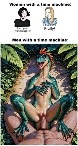 bestiality black_claws claws duo feathers female female_penetrated feral feral_penetrated from_front_position green_body green_scales hand_on_chest human_on_feral human_penetrating human_penetrating_female human_penetrating_feral interspecies looking_at_viewer lying male male/female male_penetrating male_penetrating_female missionary_position on_back open_mouth outside penetration pov_human pov_male scales sex yellow_eyes mercrantos wojak dinosaur feathered_dinosaur human mammal reptile scalie hi_res meme