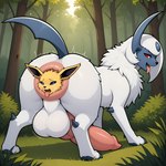 anal anal_vore animal_genitalia animal_penis anus balls big_anus big_balls big_penis canine_penis duo feral genitals knot male penis vore thedavid absol eeveelution generation_1_pokemon generation_3_pokemon jolteon pokemon_(species) hi_res