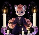 anthro candle canid canine clothing crystal female generation_1_pokemon mammal pokemon pokemon_(species) solo unknown_director vulpix wicca witchcraft