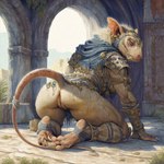 anthro anus butt clothed clothing female genitals humanoid_genitalia humanoid_pussy looking_back partially_clothed presenting presenting_anus presenting_hindquarters presenting_pussy prostitution pussy raised_tail solo hyperion mammal murid murine rat rodent skaven