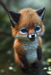 2023 ambiguous_gender anthro bb95_furry_mix big_nug black_body black_ears black_fur black_nose blue_eyes blurred_background bokeh canid canine chibi chubby_anthro chubby_cheeks chubby_male fox fur fur_markings hi_res leaf looking_at_viewer male mammal markings moan moaning open_mouth outdoor outdoors outside real realistic_fur red_body red_fur sad semi-anthro slightly_chubby solo stable_diffusion standing tailless teeth tongue tuft wgeko whiskers white_body white_fur woods