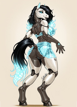 Rating: e
ID: 122643
Date: 2025-08-20 09:20:04 -0400
Status: pending
Score: 24
anthro black_body black_hair black_lips blue_eyes blue_hair clothing director_name dock_(anatomy) equid equine eyelashes female genitals gilkardex glowing glowing_hair hair hi_res hooves horse lips lipstick long_hair looking_at_viewer looking_back looking_back_at_viewer machine makeup mammal mechanical_arms mechanical_joints monika_(gilkardex) pussy raised_tail robot signature simple_background solo translucent translucent_clothing white_body post #122643