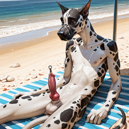 after_orgasm animal_genitalia animal_penis anthro balls beach_background bodily_fluids canine_genitalia canine_penis crying cum genital_fluids genitals male pained_expression penetration penis solo tears urethral urethral_penetration young greatdanemaster canid canine canis domestic_dog great_dane mammal mastiff molosser hi_res