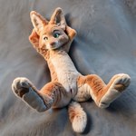 anthro canid canine diane_foxington female fox fur genitals hi_res hornybunny indigo_furry_mix_v95_realistic mammal orange_body orange_fur plushie pussy solo stable_diffusion strategically_placed_hole zootopia