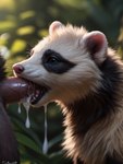 ambiguous_gender anthro bestiality bodily_fluids cum duo fellatio feral fur genital_fluids genitals interspecies male male/ambiguous oral penile penis sex damascusseal domestic_ferret mammal mustela mustelid musteline true_musteline