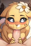 anthro breasts female fur genitals penis solo sucking_penis vanilka_(vkontakte) vkontakte yellow_body yellow_fur wonderlol90 domestic_cat felid feline felis mammal hi_res