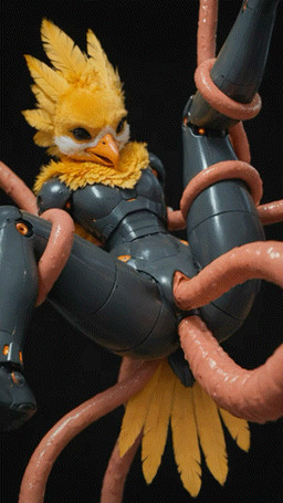anal anal_penetration anthro cybernetic_limb cybernetic_torso cybernetics feathers female futuristic group intersex intersex/female machine penetration tentacle_around_leg tentacle_in_ass tentacle_in_pussy tentacle_penetration tentacles vaginal vaginal_penetration yellow_body yellow_feathers ai_yiff avian tentacle_monster animated low_res