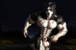 abs animal_genitalia anthro askiewarg balls big_balls border border_collie canid canine canis collie domestic_dog fully_sheathed genitals herding_dog male mammal muscular muscular_male pastoral_dog pecs penis running sheath sheepdog solo veiny_arm