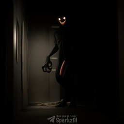 anthro big_penis biped black_body claws creepy creepy_smile darkness genitals glowing glowing_eyes humanoid_genitalia humanoid_penis long_penis looking_at_viewer male nightmare_fuel nude penis pink_penis scary sharp_teeth smile solo standing teeth text sergalbutt humanoid monster shadow_monster 1:1 signature url
