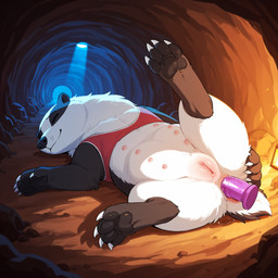 8_nipples anal anal_penetration anus bodily_fluids cave claws clothing crop_top digitigrade dildo dildo_in_ass dildo_insertion eyes_closed female feral genital_fluids genitals legs_up lying multi_nipple nipples object_in_ass on_back pawpads paws penetration pussy pussy_juice sex_toy sex_toy_in_ass sex_toy_insertion shirt solo tail_anus topwear tunnel underground pleasedontlook badger mammal mustelid musteline hi_res