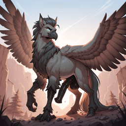 animal_genitalia animal_penis balls beak big_balls big_penis blue_eyes canyon equine_penis feathered_wings feathers feral fur genitals grey_body grey_fur hooved_feet hooves male one_leg_up outside penis plant raised_leg sky solo spread_wings talons tree vein veiny_penis wings gertgrg avian hippogriff mythological_avian hi_res