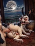 anthro bunnicula_(series) duo genitals humanoid_genitalia humanoid_penis male male/male penis gilbertaram bunnicula lagomorph leporid mammal rabbit vampire