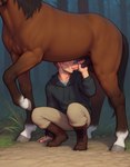 Rating: e
ID: 103876
Date: 2025-05-01 13:01:19 -0400
Status: active
Score: 25
ambiguous_gender ambiguous_on_feral animal_genitalia animal_penis anonymous_director anthro balls bestiality boots bottomwear brown_body brown_fur clothed clothing crouching duo equid equine equine_genitalia equine_penis erection faceless_character faceless_feral feral feral_penetrating fingers footwear forest forest_background fur genitals hair handjob hi_res hoodie hooves horse human interspecies male male/ambiguous mammal medial_ring nature nature_background oral oral_penetration outside pants penetration penile penis penis_in_mouth plant servicing_from_below sex tail topwear tree white_body white_fur post #103876