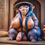 age_difference animal_genitalia animal_penis anthro balls big_balls big_breasts big_penis breasts female genitals gynomorph huge_breasts intersex nipples non-mammal_nipples obese obese_anthro older_female overweight overweight_anthro penis solo thick_thighs wide_hips star_wars alien taur