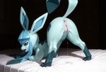 animal_genitalia animal_pussy anus ass_up butt female feral genitals looking_at_viewer looking_back looking_back_at_viewer presenting presenting_hindquarters puffy_anus pussy raised_tail smile solo mare_fan_ultimate nintendo pokemon canid canine eeveelution generation_1_pokemon generation_4_pokemon glaceon mammal pokemon_(species) hi_res