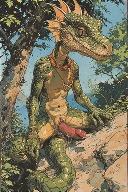 anthro big_penis bodily_fluids claws crouching ejaculation erection femboy forest forest_background genital_fluids genitals green_body horn humanoid_genitalia humanoid_penis male markings mythology nature nature_background nude outside outside_sex penile penis plant presenting scales seductive sex size_difference skinny slim smaller_male smile solo spread_legs spreading tail tree extravirginweaseloil dragon mythological_creature mythological_scalie scalie hi_res
