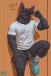 against_surface against_wall anthro athletic athletic_male balls biceps big_balls big_penis black_body black_fur black_nose clothed clothing dark_balls dark_penis detailed_fur eyewear fangs flaccid footwear foreskin front_view fur genitals grey_balls grey_penis hair heavy_balls humanoid_genitalia humanoid_penis looking_at_viewer male muscular muscular_anthro muscular_male muscular_thighs nude pecs penis presenting saggy_balls shirt shoes smile smiling_at_viewer sneakers solo standing sunglasses t-shirt t-shirt_only teeth topwear tuft vein veiny_penis notte bat chiropteran mammal absurd_res detailed hi_res
