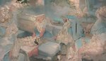 7oxytron abstract_background ambiguous_gender anthro dreamscape fur furniture painting_(artwork) plant traditional_media_(artwork) watercolor_(artwork) window