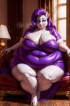 absurd_res anthro big_butt butt equid equine fat_rolls female friendship_is_magic harrystash hi_res horse mammal morbidly_obese morbidly_obese_female my_little_pony obese obese_female overweight overweight_anthro overweight_female pony rarity_(mlp) solo thick_thighs wide_hips