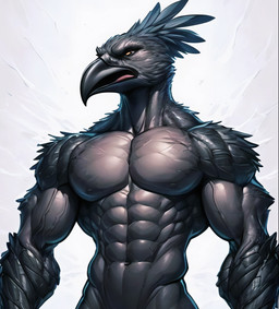 abs anthro athletic athletic_anthro athletic_male beak biceps feathers grey_body grey_feathers male muscular muscular_anthro muscular_male navel nude pecs ripped_muscles solo toned-muscles vein veiny_biceps veiny_muscles birdovo accipitrid accipitriform avian bird eagle long-crested_eagle hi_res