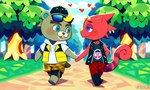 <3 anthro backwards_hat barefoot boots bottomwear choker clothing duo eyewear feet footwear furgonomics hand_holding hat headgear headwear hoodie jacket jewelry looking_at_another looking_at_partner male male/male necklace outside piercing purple_eyes romantic romantic_couple shirt shoes shorts slight_blush sunglasses text topwear vest walking sergalbutt animal_crossing nintendo c.j._(animal_crossing) flick_(animal_crossing) beaver chameleon lizard mammal reptile rodent scalie hi_res signature url