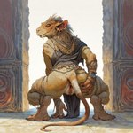 anthro anus butt clothed clothing female genitals jewellery partially_clothed presenting presenting_anus presenting_hindquarters presenting_pussy prostitution pussy solo hyperion mammal murid murine rat rodent skaven