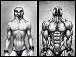 abs after_transformation anthro athletic athletic_anthro athletic_male beak biceps big_muscles clothing cuff_bracelet deltoids electrode electrostimulation exercise feathers growth looking_at_viewer male muscle_growth muscular muscular_anthro muscular_arms muscular_male muscular_thighs neck_muscles nude pain pecs ripped_muscles screaming serratus solo standing test_subject thong transformation triceps underwear veiny_muscles white_body workout birdovo avian bird falcon falconid absurd_res hi_res