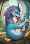 anus autocunnilingus blue_body claws cunnilingus female feral fur genitals hair horn licking looking_at_viewer masturbation nude oral oral_masturbation presenting pussy raised_tail seductive sex smile solo tongue tongue_out tuft vaginal vaginal_masturbation unknown_director sisu_(ratld) dragon eastern_dragon furred_dragon mythological_creature wingless_dragon attempted_signature hi_res