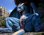 big_butt butt dragon_wings dragoness female feral genitals light outside pussy solo spread_pussy spreading sunlight ruski218 saphira_(eragon) dragon scalie western_dragon hi_res