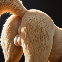 anus balls black_background butt butt_focus feral genitals lower_body male presenting presenting_hindquarters simple_background solo zerathis bird_dog canid canine canis domestic_dog golden_retriever hunting_dog mammal retriever portrait three-quarter_portrait