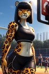 anthro bra clothing female midriff solo sports_bra underwear felid jaguar mammal pantherine tagme