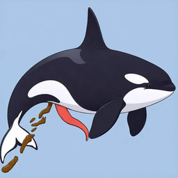 animal_genitalia animal_penis bing_image_creator blue_background cetacean_genitalia cetacean_penis feces feral fetish fin fluke genitals male messy penis pooping scat simple_background solo tapering_penis toony eclipsetheorca cetacean delphinoid mammal marine oceanic_dolphin orca toothed_whale stable_diffusion