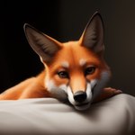 1:1 ambiguous_gender bed bedroom_eyes black_nose blurred_background brown_eyes canid canine detailed detailed_fur feral fox fur furniture hi_res inner_ear_fluff inside looking_at_viewer lying lying_on_bed mammal multicolored_body multicolored_fur narrowed_eyes on_bed orange_body orange_fur realistic realistic_fur seductive shuffur simple_background solo tuft two_tone_body two_tone_fur whiskers white_body white_fur