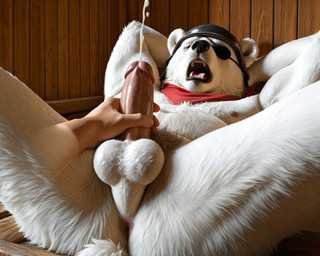 anthro anus armor balls bodily_fluids cum cumshot ejaculation epic_games erection eye_patch eyewear fluffy fluffy_fur fur genital_fluids genitals handjob headgear helmet humanoid_genitalia humanoid_penis looking_pleasured male neckerchief orgasm orgasm_face overweight overweight_anthro overweight_male penile penis photorealism photorealistic realistic sex solo solo_focus spread_legs spreading white_body white_fur boc436 fortnite polar_patroller mammal polar_bear ursid ursine hi_res