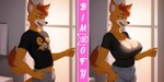 anthro bedroom_eyes before_and_after big_breasts bimbofication breasts canid canine cleavage clothed clothing comic female fox gender_transformation genny hand_on_hip male mammal midriff mtf_transformation narrowed_eyes open_mouth open_smile seductive sequence shirt skimpy smile solo tongue tongue_out topwear transformation wide_hips