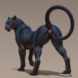 animal_genitalia animal_pussy feline_pussy female feral genitals looking_at_viewer presenting presenting_pussy pussy seductive simple_background solo retr-1 felid feline mammal pantherine hi_res
