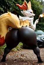 ambiguous_gender anthro big_butt butt huge_butt pokemon solo jfurryart605 braixen generation_6_pokemon pokemon_(species) animated hi_res webm