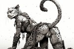 anthro butt clothed clothing female genitals looking_back partially_clothed presenting presenting_hindquarters presenting_pussy pussy raised_tail solo hyperion felid khajiit mammal