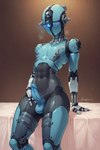 assaultron attempted_signature balls bottomless clothed clothing erection fallout genitals hi_res hoodie hoodie_(hood_man5) humanoid_genitalia humanoid_penis leaning leaning_back machine male nude penis robot robotic_body solo topwear