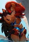 abs anthro big_butt bikini black_body black_fur brown_body brown_fur butt butt_grab butt_squish cameltoe clothing duo female fur genitals hair hand_on_butt looking_at_another looking_at_partner male male/female penis red_hair scut_tail short_tail sonic_the_hedgehog_(series) squish swimwear thick_thighs vein veiny_penis voluptuous_female 120963 sally_acorn shadow_the_hedgehog chipmunk eulipotyphlan ground_squirrel hedgehog mammal rodent sciurid hi_res