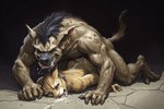 anthro bodily_fluids cum cum_in_pussy cum_inside cum_on_back female forced genital_fluids male male/female prone_bone_position puke rape hyperion felid gnoll hyaenid khajiit mammal