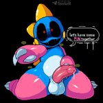 anthro balls black_background black_sclera blue_body bodily_fluids claws corruption creepy dialogue dripping erection genital_fluids genitals glans glitch horror_(theme) humanoid_genitalia humanoid_penis kneeling looking_at_viewer male melting musk musk_clouds mythology nude paws penis pink_body precum presenting presenting_penis red_eyes simple_background smile solo speech_bubble sweat sweaty_balls sweaty_genitalia talking_to_viewer text thick_thighs toe_claws sergalbutt bubble_bobble bob_(bubble_bobble) bubble_dragon dragon mythological_creature mythological_scalie reptile scalie 1:1 digital_media_(artwork) english_text pixel_(artwork) signature url