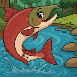 anus bing_image_creator eyelashes female feral fin forest gaping gaping_anus gaping_pussy genitals jumping plant pussy river simple simple_background solo tail toony tree unusual_anatomy unusual_genitalia unusual_pussy eclipsetheorca fish marine salmon salmonid_(fish) cartoon hi_res stable_diffusion