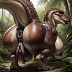 anus big_breasts big_butt big_pussy black_lipstick breasts busty_feral butt female feral genitals huge_butt hyper hyper_genitalia hyper_pussy lips lipstick looking_back makeup presenting presenting_hindquarters puffy_anus pussy scales smile solo teeth thick_bottom_lip natox dinosaur reptile scalie theropod tyrannosaurid tyrannosaurus tyrannosaurus_rex tail attempted_signature